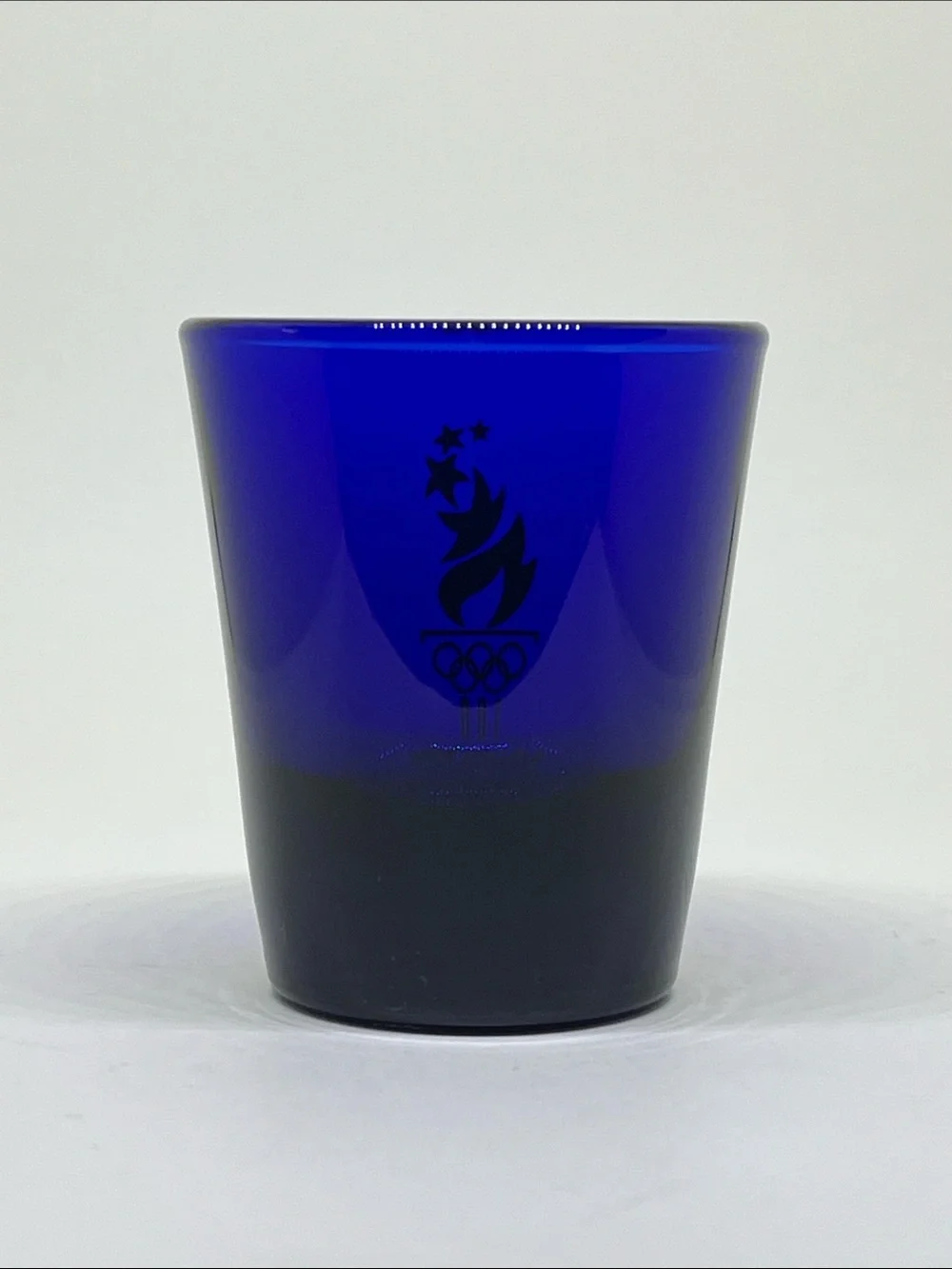 Atlanta 1996 Commemorative Cobalt Blue Shot Glass